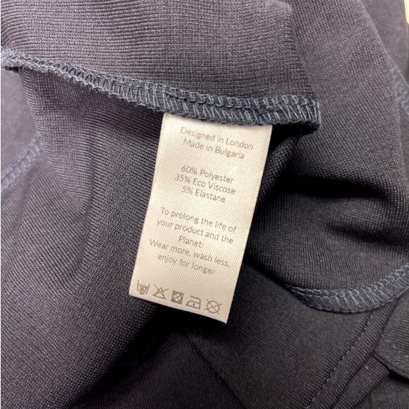 Saint + Sofia Women's Navy Wrinkle Crease Free High Waist Runway Pant - US 8 - Picture 8 of 8